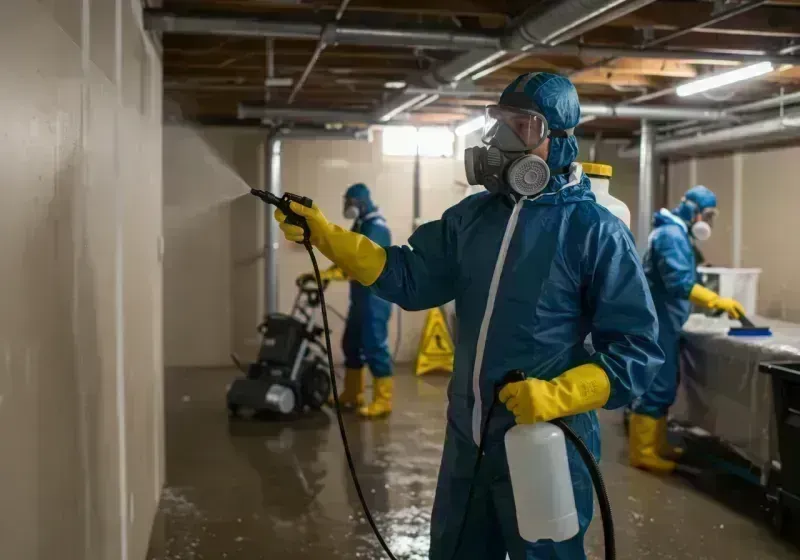 Basement Sanitization and Antimicrobial Treatment process in Elwood, IL